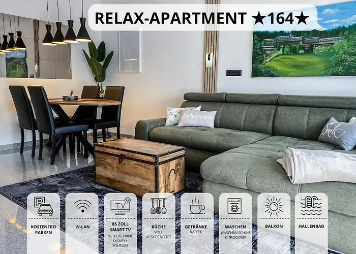Relax-Apartment 164 Mit Indoor-Pool, Sauna, Kueche Und Netflix